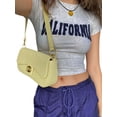 thumbnail image 2 of Biekopu Women Short Sleeve Crop Tops Letter Embroidery Crew Neck T-Shirts Summer Slim Fit Shirts, 2 of 7