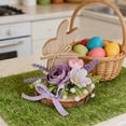 thumbnail image 2 of Letrero de madera de conejito de Pascua, adorno de escritorio con flores artificiales, centro de mesa para fiesta de primavera, bandeja escalonada, decoración del hogar, 2 of 8