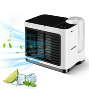 Portable Air Conditioner, NASUM Mini Personal Cooling Fan, Personal Air Cooler Fan Ice Water for Bedroom, White (7.5" x 6.3" x 6")