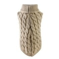 thumbnail image 5 of Dog Knitted Sweater Chunky Knit Turtleneck Pullover Pet Outfit Small Boy Girl Pets Winter Doggie Clothes, 5 of 6