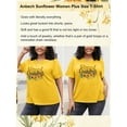 thumbnail image 6 of Anbech Blessed Grandma Plus Size T-Shirts for Women Graphic Sunflower Print Oversize Short Sleeves T-Shirt with Round Neck, 6 of 9