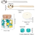thumbnail image 2 of Wax Seal Beads 5 Color Sealing Wax Beads Packed in Glass Jar with 4pcs Candles 2pcs Wax Spoon 180pcs Sealing Wax Kit for Halloween Wedding Invitation Gift Wrap(Red White Pink Yellow Green), 2 of 7