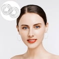 thumbnail image 2 of 5 pares de pendientes de aro redondos de moda, pendientes de bucle, pendientes circulares, pendientes para mujer, 2 of 8