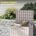 thumbnail image 5 of 31 Gallon Waterproof Resin Deck Box - Lockable Outdoor Storage Bin for , Garden & More - Grey, 5 of 7