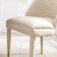 thumbnail image 4 of Tabaray Modern Dining Chairs Set of 2, Velvet Accent Chair Set of 2, Comfy Upholstered Side Chair with Gold Legs for Dining Room, Kitchen, Living Room, Bedroom, Waiting Room, Small Spaces, Beige, 4 of 17