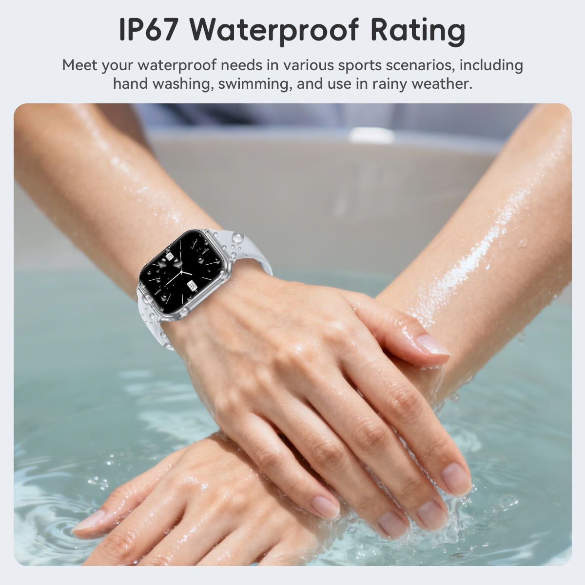 Smart Watch HD 466*466 Bluetooth Call(Answer/Make) 700mAh IP67 Waterproof 100+ Sports Modes Fitness Tracker Smartwatch for Android Ios Women Men Watch