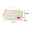 thumbnail image 2 of Simple portable double-layer large-capacity pen bag Oxford cloth solid color student stationery storage pencil case bag, 2 of 5