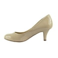 thumbnail image 3 of City Classified Comfort Women Classic High Heel Pumps Closed Round Toe CARLOS Nude Beige Patent 9, 3 of 3