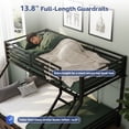 thumbnail image 5 of Ktaxon Twin XL Over Queen Metal Bunk Bed with Stairs & Full-Length Guardrail, Black, 5 of 9