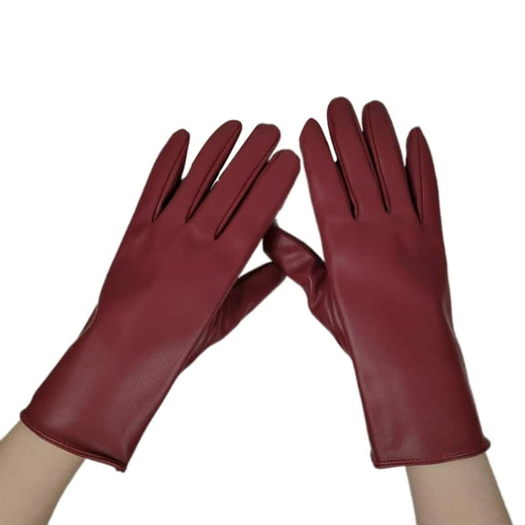 Club Winter Gloves For Women Soft Faux Leather Windproof Design Insulated Thermal Hand Protections