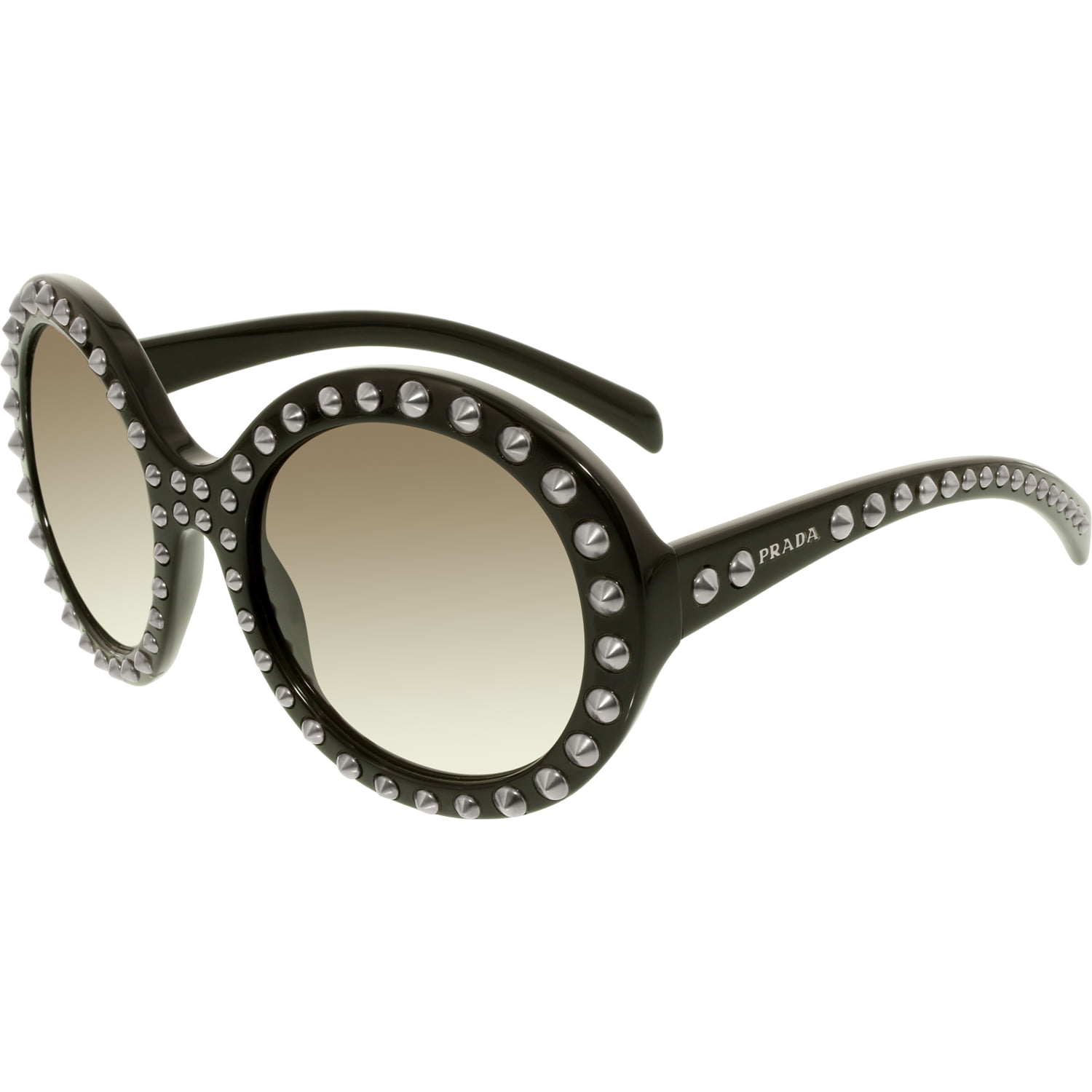 Prada - Prada Women's Gradient PR29QS-1AB0A7-56 Black Round Sunglasses ...