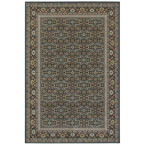 Moretti Nepal Area Rug 180L1 Navy Half-Brick Repeat 7' 10" x 10' 10" Rectangle