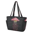 thumbnail image 2 of FORMRS Tote Bag for Women Quilted Large Capacity Travel Work Carry On Shoulder Handbag, UFO with Hearts Pattern, 2 of 7