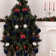 thumbnail image 4 of PULMCheerger 12-Pack Classic Dark Velvet Flocked Christmas Ball Ornaments - 6 cm/2.4 in Decorative Tree Accents for Festive Holiday Spirit, 4 of 7