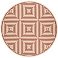 thumbnail image 2 of Safavieh Linden Amelia Geometric Indoor/Outdoor Area Rug, Red/Creme, 6'7" x 6'7" Round, 2 of 8