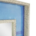 thumbnail image 4 of Blue Linear Print Distressed White Raised Lip Double Framed Accent Mirror, 4 of 8