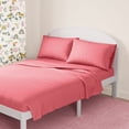 thumbnail image 3 of Mainstays Kids Microfiber Bed Sheet Set, Full, Pink, 4 Pieces, 3 of 10