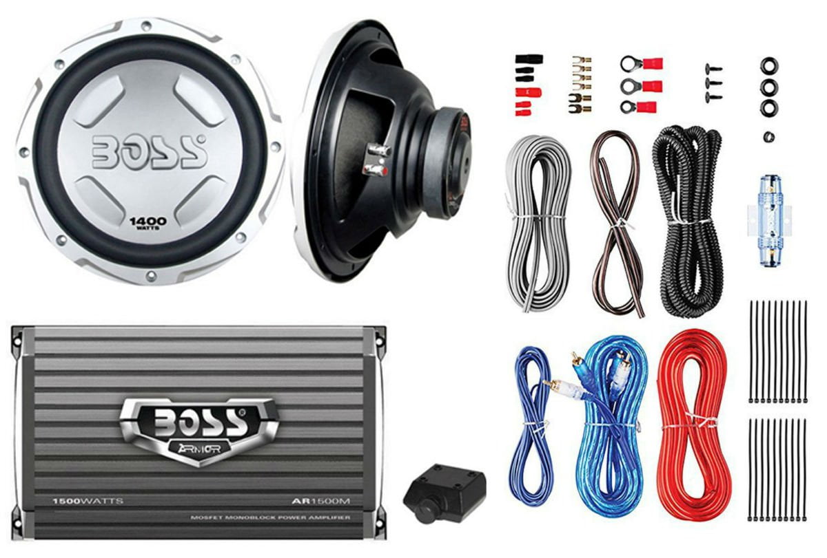 Q Power 1000W Car Subwoofer Q Power Truck Enclosure Boss 1100W A//B Amplifier