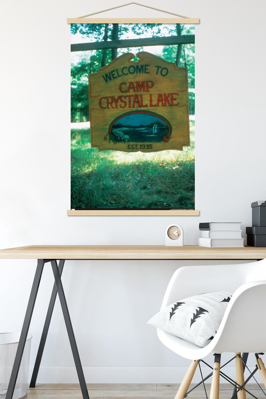 Friday The 13th - Welcome To Camp Crystal Lake Wall Poster with Magnetic Frame, 22.375" x 34"