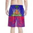 thumbnail image 2 of Binienty Men's Board Shorts Swim Trunks With Haiti Flag Palm Design - Quick Dry for Summer Beach and Water Activities, 2 of 10
