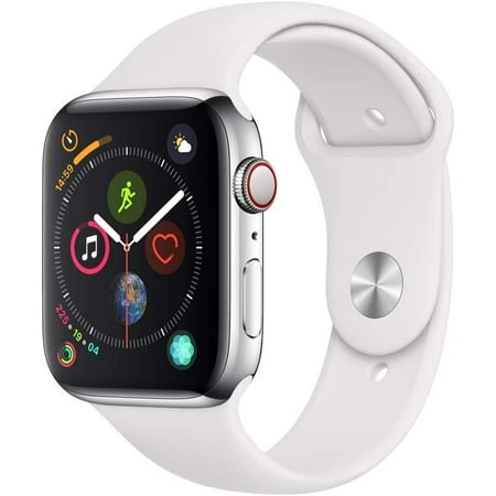 Apple Watch Series 4 (GPS + Cellular 4G LTE, 40mm) - Silver Aluminum Case with White Sport Band - Used (Good Condition)