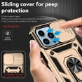 thumbnail image 3 of iPhone 11 Pro Case,Dteck Shockproof Rubber Rugged Case Hybrid Hard Ring Holder Kickstand Slide Camera Lens Protector Cover for Apple iPhone 11 Pro,Gold, 3 of 8