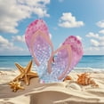 thumbnail image 4 of POLERO Boy's Slide Sandals and Thongs for Beach and Boats - Kids Flip Flops with Pink Mermaid Seashells Print Size 3, 4 of 7