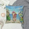 thumbnail image 2 of PRATYUS  Flip Flop Beach Summer Throw Pillow Cover, Sea Welcome Cushion Case Decoration for Sofa Couch Holiday Seasonal Home Decor 12x12in, 2 of 5
