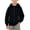 Black, variant on Ohufall Sweatshirt Jacket for Kids Boys Hooded Zipper Solid Color Sweatshirts Long Sleeve Drawstring Fashion Casual Top 3-15Y
