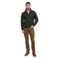 thumbnail image 6 of Chaps Men's & Big Men's Fleece Quarter Zip with Plaid Flannel Trim, Size S - 2XL, 6 of 6