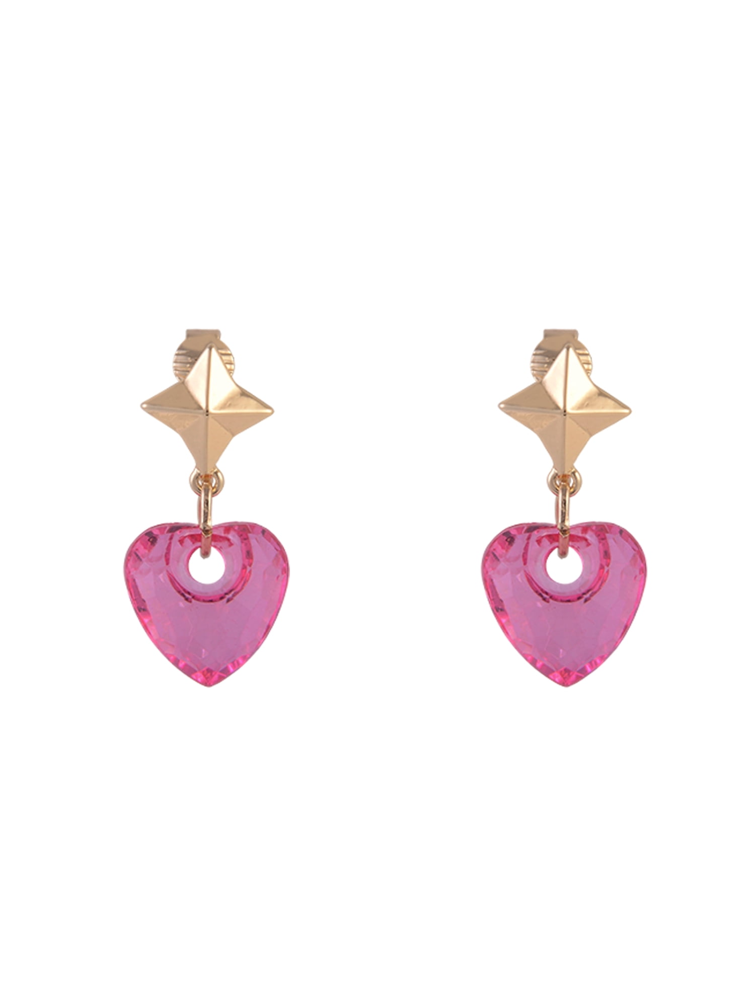 Wonder Nation Goldtone Beads Acrylic Multi Heart Drops Necklace, Bracelet & Earring Set