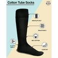 thumbnail image 7 of 240 Pairs Of Yacht & Smith 30 Inch Wholesale Men's Long Tube Socks, Cotton Sport Tube Socks Size 10-13 (Black), 7 of 7