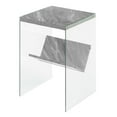 thumbnail image 6 of Convenience Concepts SoHo Glass End Table with Shelf, Gray Faux Marble/Glass, 6 of 7