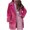 Hot Pink-Coat, variant on Qetyuw Womens Winter Faux Fur Long Cardigan Warm Casual Long Sleeve Open Front Coat Soft Lapel Jacket Outwear