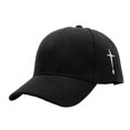 thumbnail image 2 of Gorra de béisbol para hombre y mujer, de poliéster y algodón, con bordado de cruz, informal, combinable, para las cuatro estaciones., 2 of 2