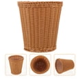 thumbnail image 4 of Cesta de residuos tejidos domésticos Canasta de plástico Woven Style Pastoral Storage Canasta de almacenamiento, 4 of 7