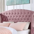 thumbnail image 3 of FOA Gijit 5pc Pink Fabric Bedroom Set - Full + 2 Nightstands + Dresser + Mirror, 3 of 16