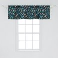 thumbnail image 2 of Ambesonne Space Valance Pack of 2, Minimalist UFO Planets Stars, 54"X18", Dark Petrol Blue Orange, 2 of 4