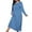 Blue, variant on Plus Size Nightgowns for Women Soft Long Sleeve Nightgown Plaid Long Sleep Dress Crewneck Nightdress Nighties
