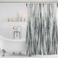 thumbnail image 2 of Polyester Fabric Sage Green Grey Vintage Shower Curtain, Retro Abstract Art Waterproof Bathtub Curtain Bathroom Decor Set with Hooks 36 x 78 Inches, 2 of 6