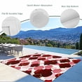 thumbnail image 3 of Red Geometric Moroccan Outdoor Rug for Patio/Deck/Porch, Non-Slip Large Area Rug 5 x 7 Ft, Abstract Art Red Ombre Modern Indoor Outdoor Rugs Washable Area Rugs, Reversible Camping Rug Carpet Runner, 3 of 8