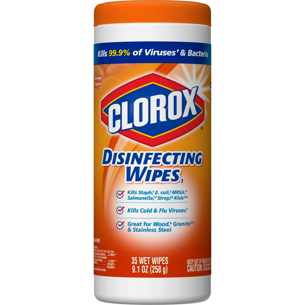 Clorox Disinfecting Wipes, Bleach Free Cleaning Wipes Orange Fusion
