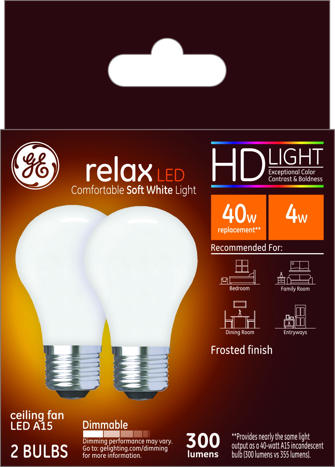 GE Smart 60-Watt Soft White Light Bulb 2-Pack for sale online 