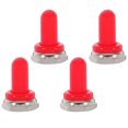 thumbnail image 1 of MERRYHAPY 4Ud Tapas Protectoras Para Interruptores De Botón Impermeables De Silicona Color Rojo Para Protección Duradera, 1 of 6