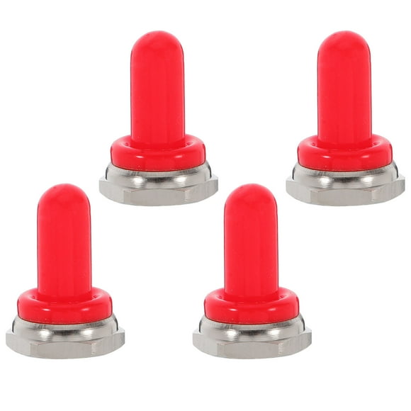 MERRYHAPY 4Ud Tapas Protectoras Para Interruptores De Botón Impermeables De Silicona Color Rojo Para Protección Duradera