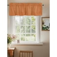 thumbnail image 2 of Vintage Linen Valances for Windows Pastoral Orange Linen Texture Fall Retro Rod Pocket Curtains Valance Short Window Treatment Drapes for Living Room, Bedroom Bathroom 56"&nbsp;W x 16" L, 2 of 5