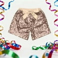 thumbnail image 6 of Girls' Sequin Shorts Bow-Detail Sparkly Elastic Waist Shorts Festive Performance & Dance Shorts for Events (0-10Y), 6 of 6