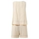 thumbnail image 4 of Conjunto de pantalones cortos para mujer, ropa informal para el día a día: camiseta sin mangas con bolsillo y pantalones cortos cómodos, conjunto transpirable para primavera-verano., 4 of 8