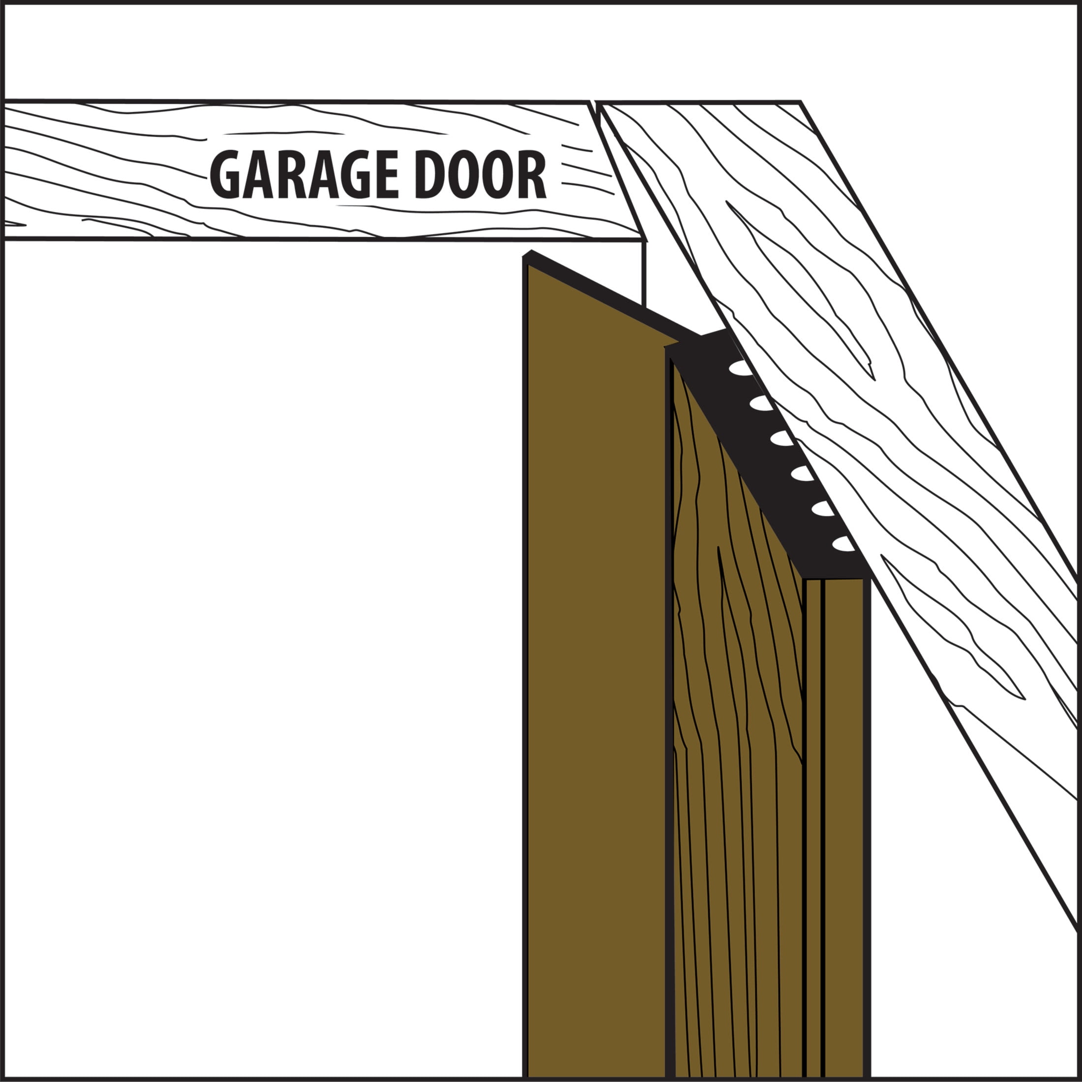 M-D Building Products 87726 7 ft. Brown Vinyl Garage Door Top and Sides Seal