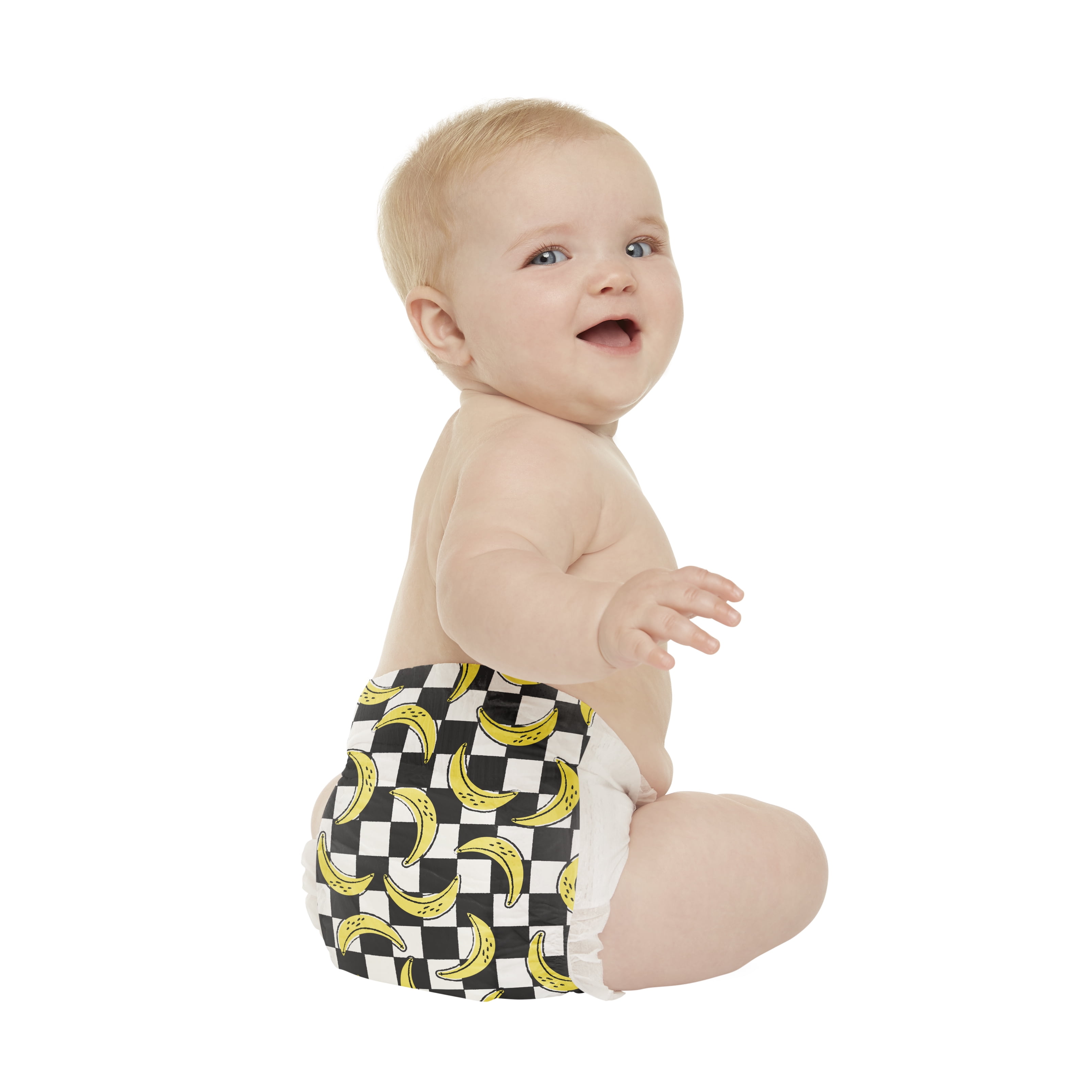 The Honest Company Clean Conscious Disposable Baby Diapers So Bananas and So Delish Prints Size 5 (27+ lbs) 76 Count